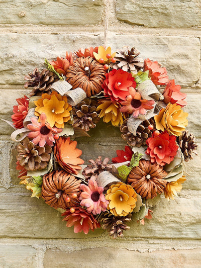 Next Dibor Pumpkin Wreath Autumn Home Decor 30cm- Buy online at McGrocer