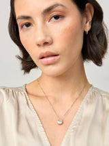 Next Aela Gold Tone Diamond Simulant Floating Tear Drop Necklace- Buy online at McGrocer