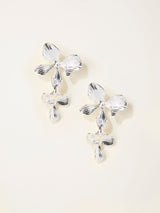 Next FatFace Silver Tone Large Flower Drop Earrings- Buy online at McGrocer
