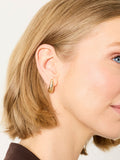 FatFace gold tone chunky earrings 2cm, imported from the UK