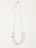 FatFace silver tone large floral necklace, UK version
