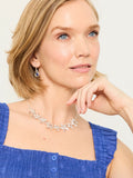 FatFace silver tone large floral necklace, UK version
