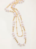 FatFace gold tone layered faux shell necklace - British product