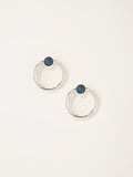 FatFace circle stud earrings silver tone, imported from the UK