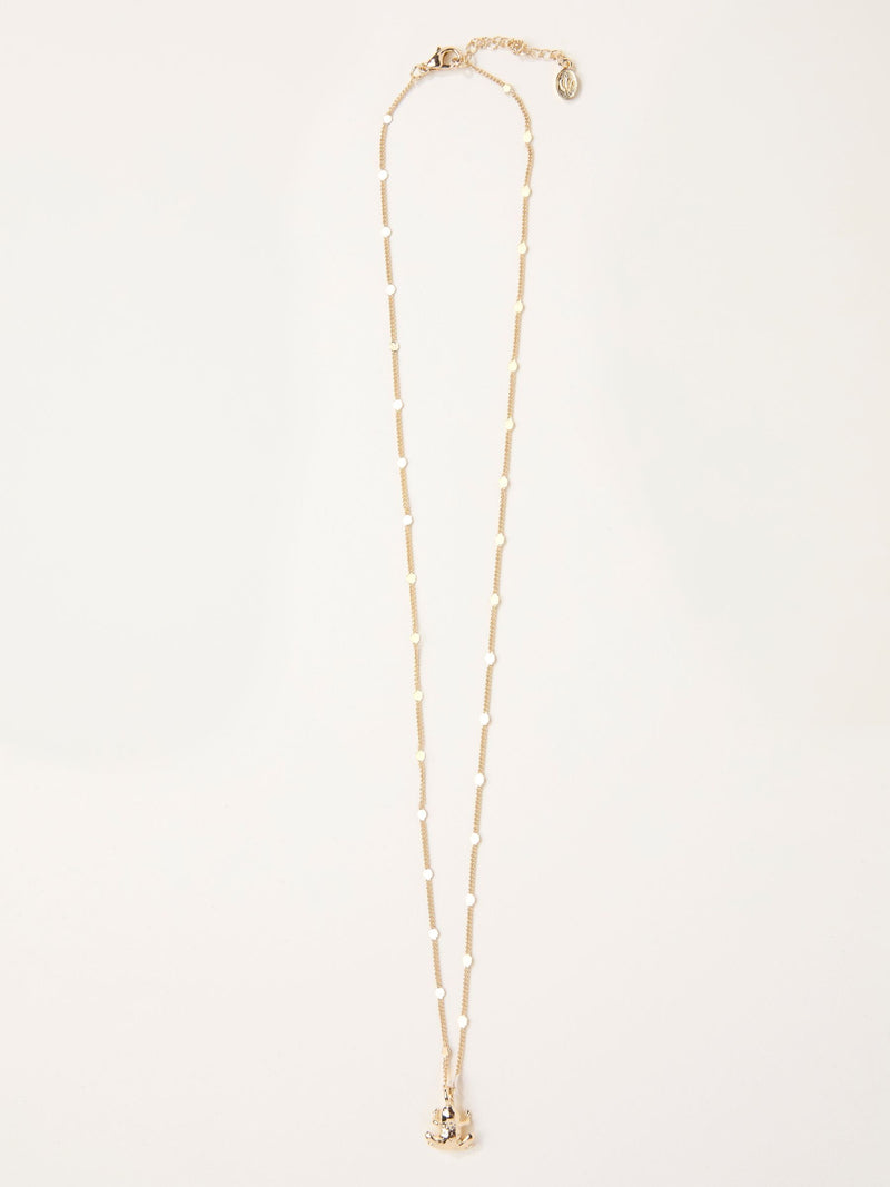 FatFace gold tone frog necklace (British brand)
