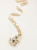 FatFace gold tone frog necklace (British brand)
