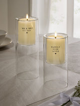 Next Monochrome Est 2026 Mr and Mrs LED Candle Set with Holders 25cm- Buy online at McGrocer