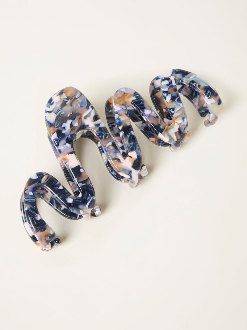 FatFace navy blue large squiggle claw clip, UK version