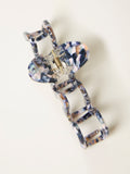 FatFace navy blue large squiggle claw clip, UK version