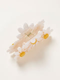 FatFace White Daisy Claw Clip made from resin (British brand)