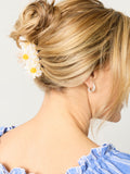 FatFace White Daisy Claw Clip made from resin (British brand)