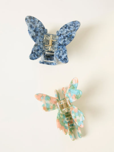 Next FatFace 2 Pack Butterfly and Dragonfly Hair Claw Clips- Buy online at McGrocer