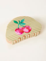 Next FatFace Green Stripe Cherry Hair Claw Clip- Buy online at McGrocer