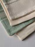 4 pack woven stripe cushion covers green and natural - British product