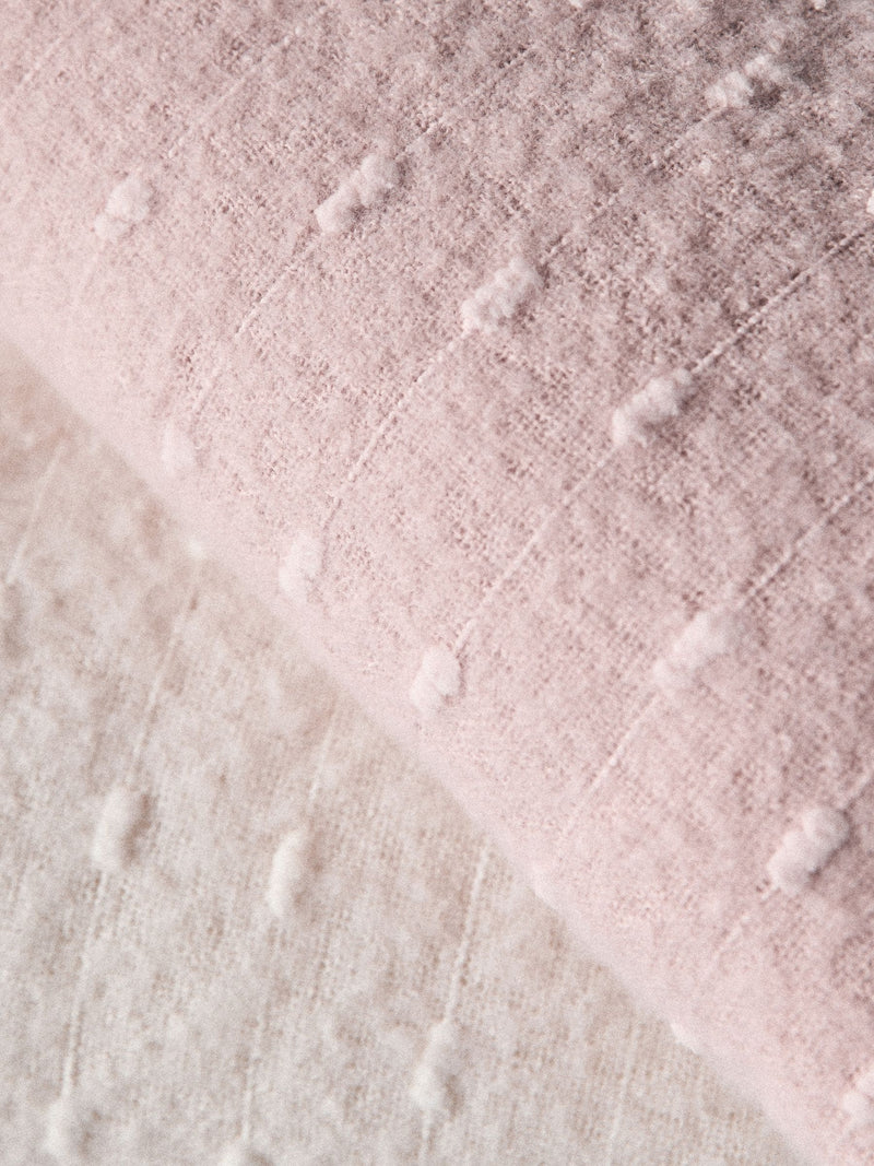 THE SET pink cream dobby spot throws 2 pack, UK version