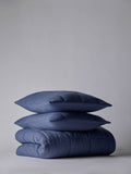 THE SET navy quilted bedspread set 3 piece, imported from the UK