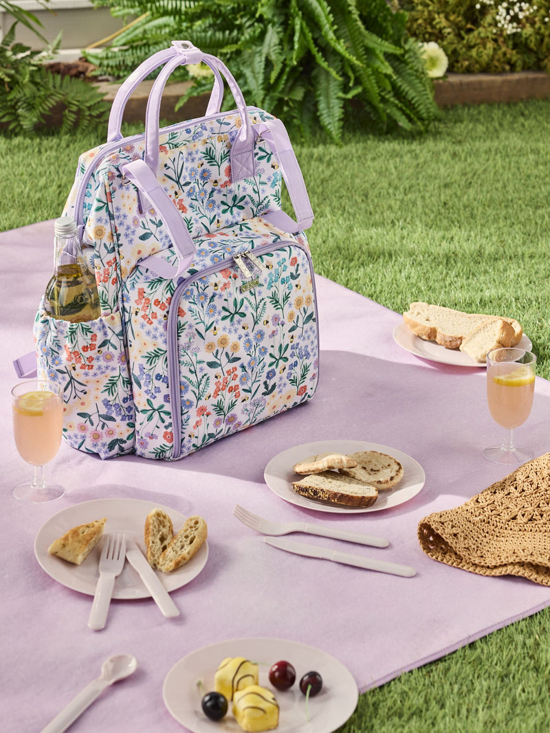 Maisie floral print 4-person picnic backpack, UK version