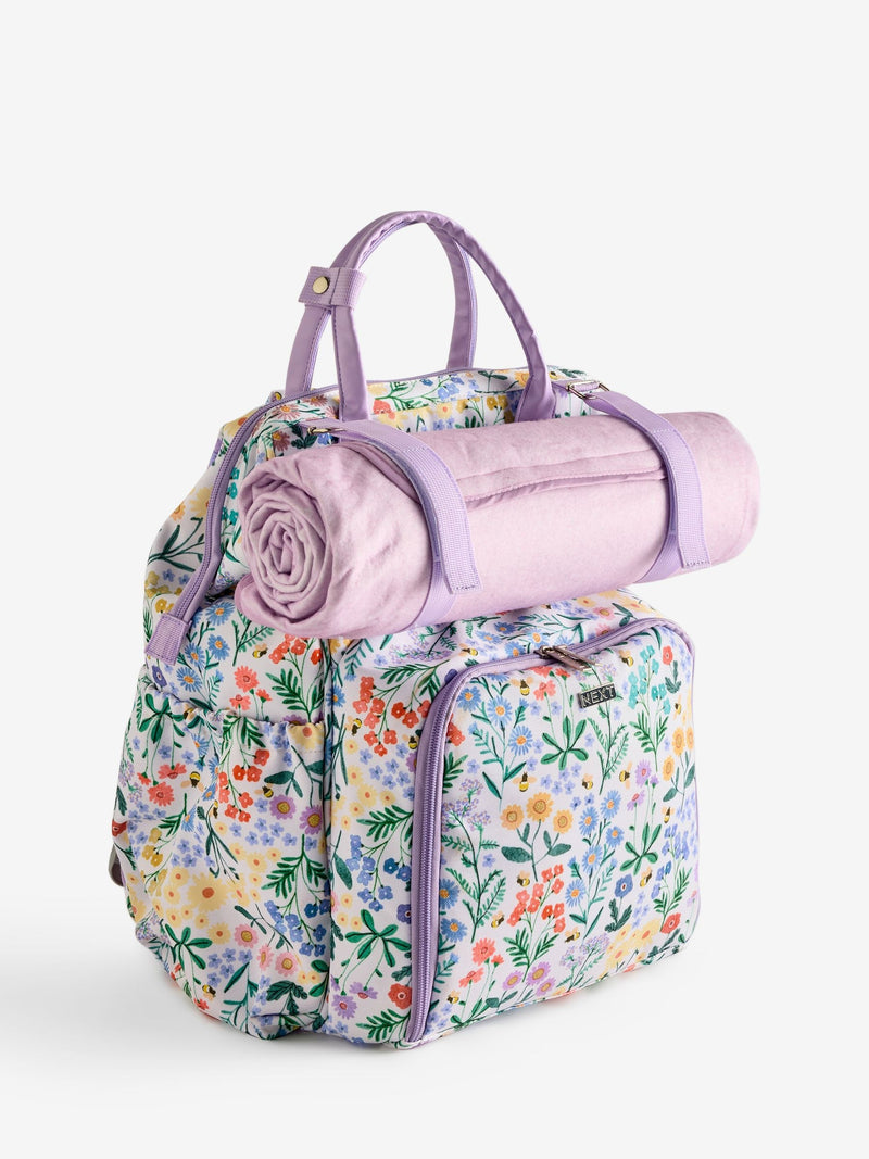 Maisie floral print 4-person picnic backpack, UK version
