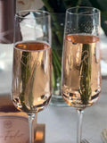 Selbrae House clear hearts champagne flutes set of 2 (British brand)