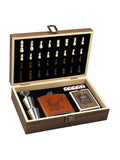 Selbrae House Brown Stag Games Set with hip flask (British brand)