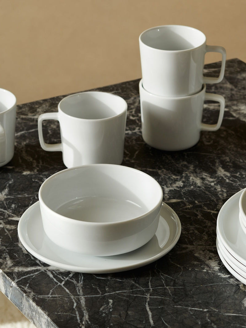 LSA International Set of 2 White Collective Porcelain Mugs 370ml