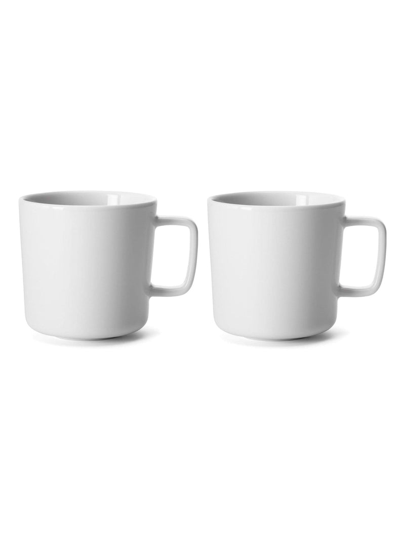 LSA International set of two white collective porcelain mugs, 370ml each, UK version