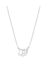 Estella Bartlett Silver Tone Double Linked Flower Necklace 44-48cm