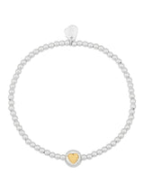 Estella Bartlett Armband mit silberfarbenen Herzperlen, 18 cm