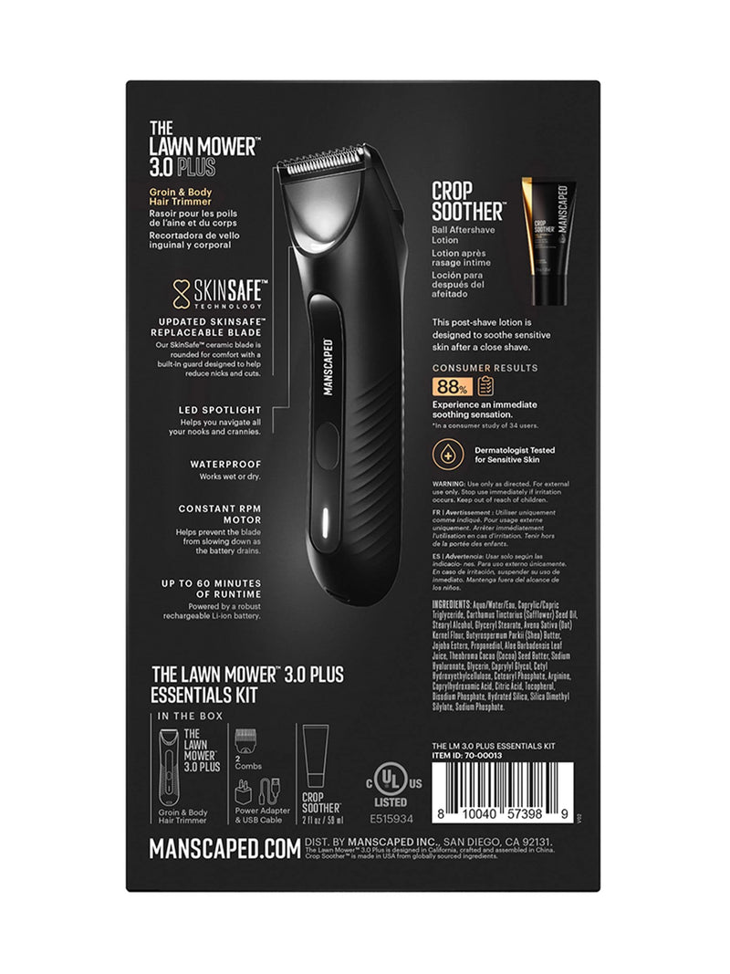 Manscaped Lawn Mower 3.0 Plus Essential Kit grooming kit, imported from the UK