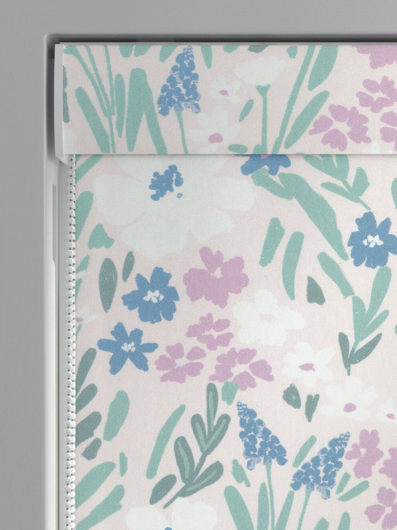 Purple Gouache floral roman blinds 640x640mm (British brand)