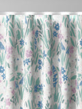 Purple gouache floral made to measure curtains, British brand