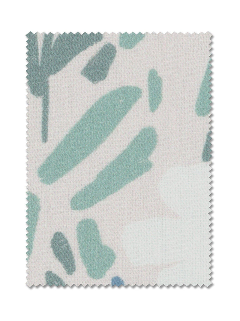 Purple gouache floral made to measure curtains, British brand