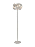 Searchlight white Petra fretwork floor lamp, UK version