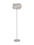 Searchlight white Petra fretwork floor lamp, UK version