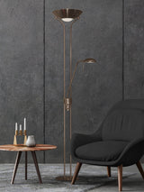 Next Searchlight Antique Brass Mother and Child Carina and Sol Floor Lamp- Buy online at McGrocer