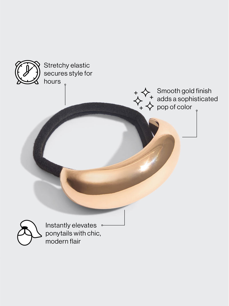 Kitsch medium gold cloud ponytail cuff - British product