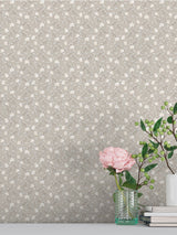 Next Galerie Bronze Brown Spring Blossom Floral Print Wallpaper Sample (A4)- Buy online at McGrocer