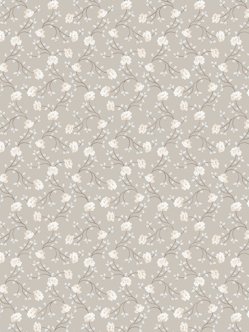 Galerie floral wallpaper sample A4 Bronze Brown Spring Blossom (British brand)