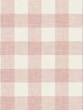 Galerie wallpaper sample Pink French Country Plaid A4, imported from the UK