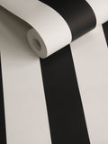 Style Sisters Black Medium Stripe A4 Wallpaper Sample