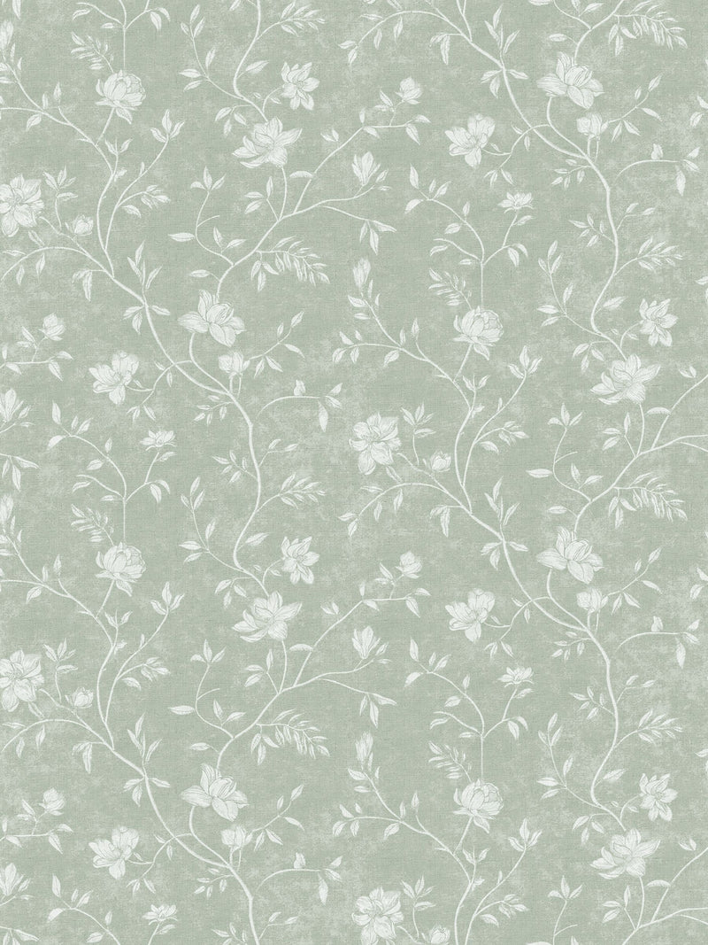 Galerie Green Spring Blossom floral wallpaper A4 sample (British brand)