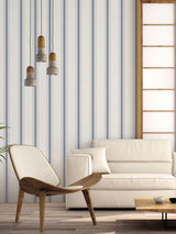 Next Galerie Blue Spring Blossom Stripe Wallpaper Sample A4- Buy online at McGrocer
