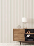 Galerie wallpaper sample Green Spring Blossom Stripe A4 (British brand)