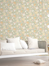 Next Galerie Green Sommarang 2 Floral Print Wallpaper Sample A4- Buy online at McGrocer