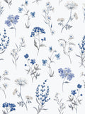 Galerie wallpaper sample Blue Spring Blossom A4, UK version