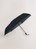 Black auto open close umbrella with raindrop print 28cm (British brand)
