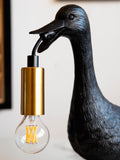 Rockett St George black duck table lamp - British product