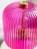 Rockett St George hot pink glass table lamp, UK version