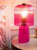 Rockett St George hot pink glass table lamp, UK version