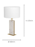 Eglo Belesar table lamp with stone and steel base, imported from the UK